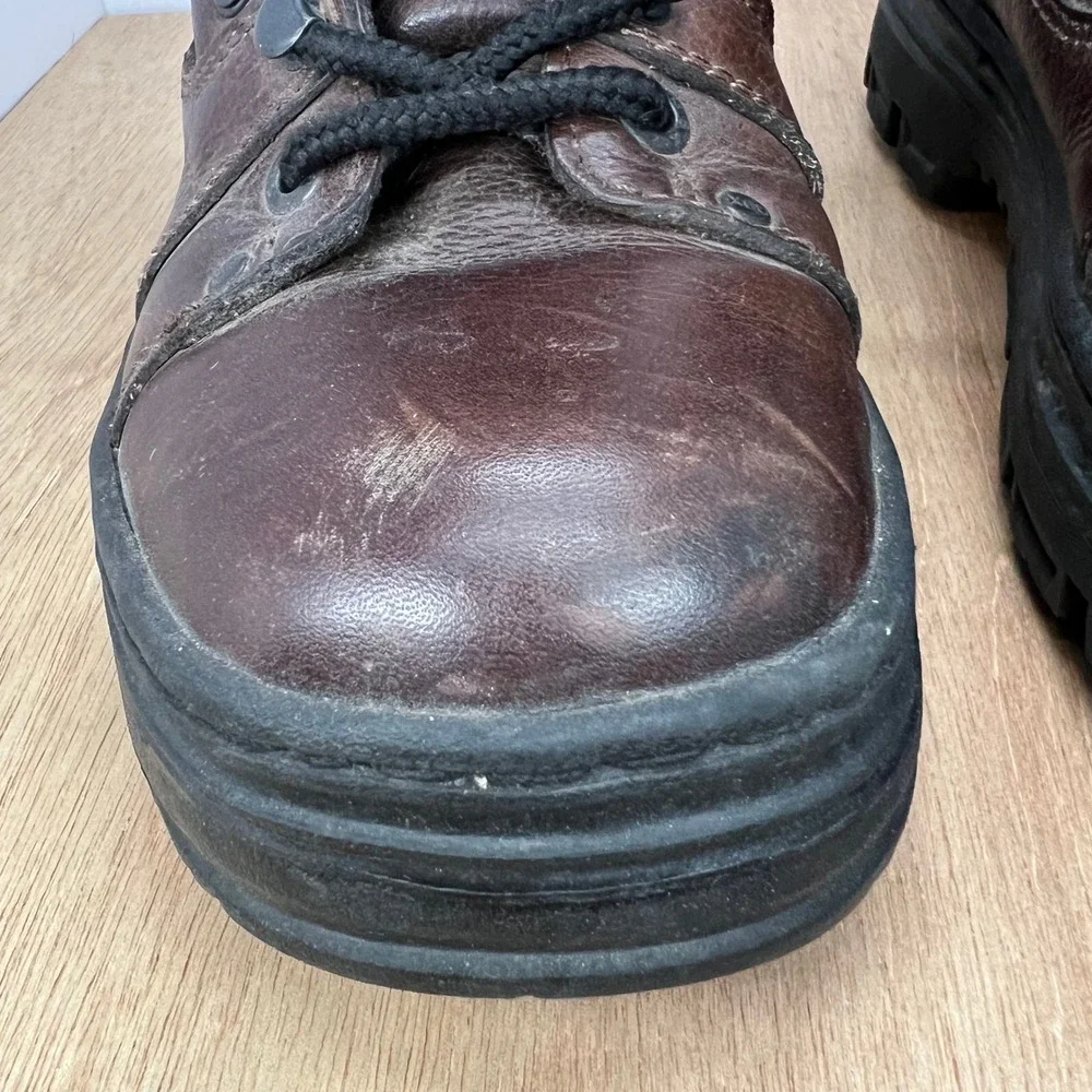 GBX Mac Extreme Series Leather Boots Mens 8.5 Brown Lug Sole Hiking Work 3290